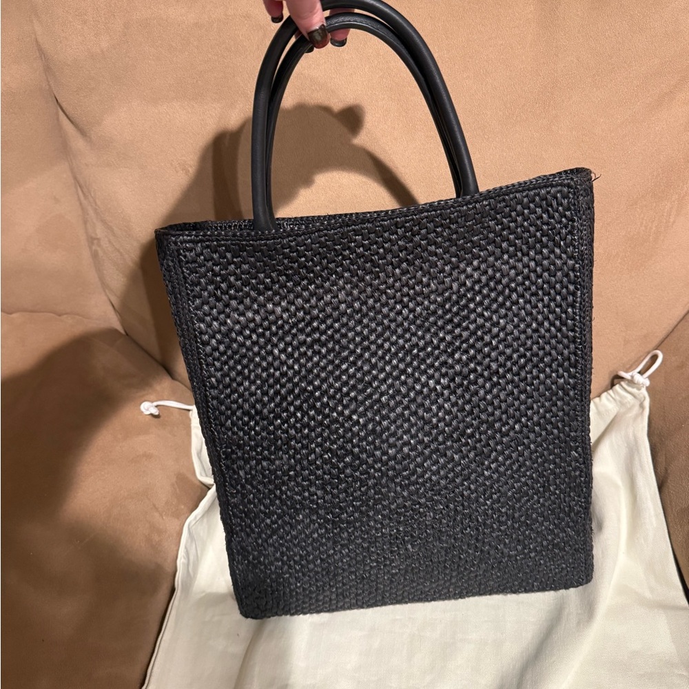 Loewe Standard Tote 2-Way Raffia Black With Dustbag - Picture 3 of 7